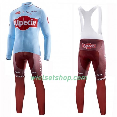 Fietskleding (Fietsshirt Lange Mouw + Lange Koersbroek) 2019 Team Katusha Alpecin N001